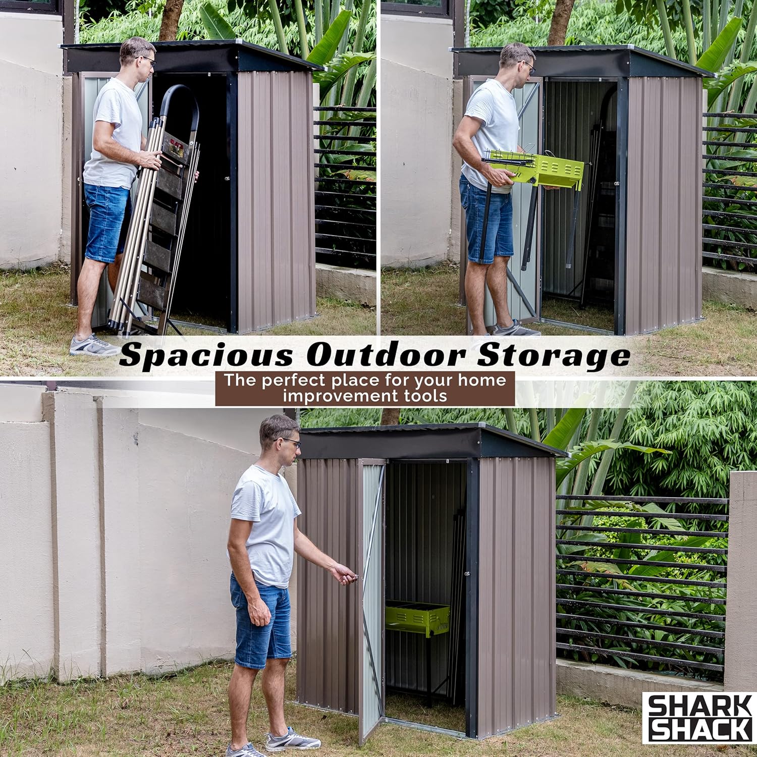 Buy Shark Shack Outdoor Shed 6x5.3x3 ft Storage Sheds with 2