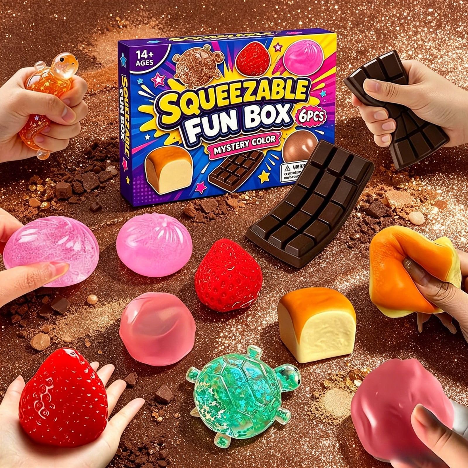 8 Piece Squishy Mystery Box Set,Squishies fun box Blind Box Set Malt Sugar Creative Slow-Return Squishies Pack, Fidget Relief Hand Relax Desk Decor Party Favor Gifts（3）