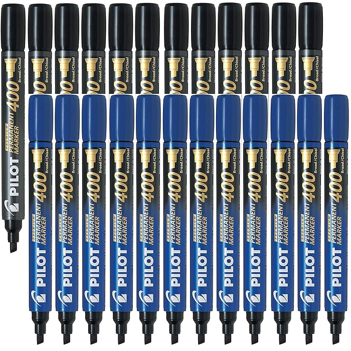 Buy Pilot Premium 400 Permanent Markers, 24 Pack of 12 Black Ink & 12