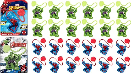 Miniatura 23 de JA-RU Marvel Spiderman & Hulk - Juguetes elásticos para manos adhesivas (paquete de 1 Hulk) Manos elásticas de superhéroes. Suministros de juguetes