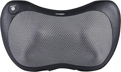 Miniatura 7 de Vivitar Shiatsu Masajeador portátil lumbar, para cuello, hombros y piernas, almohada de masaje profundo con calor, eléctrico para el hogar, oficina,