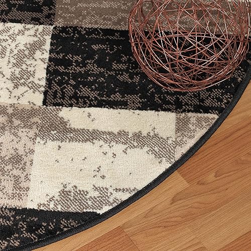 Miniatura 10 de Superior - Alfombra de área para interiores, respaldo de yute, moderna y geométrica, dormitorio, oficina, sala de estar, entrada, suelos de madera,