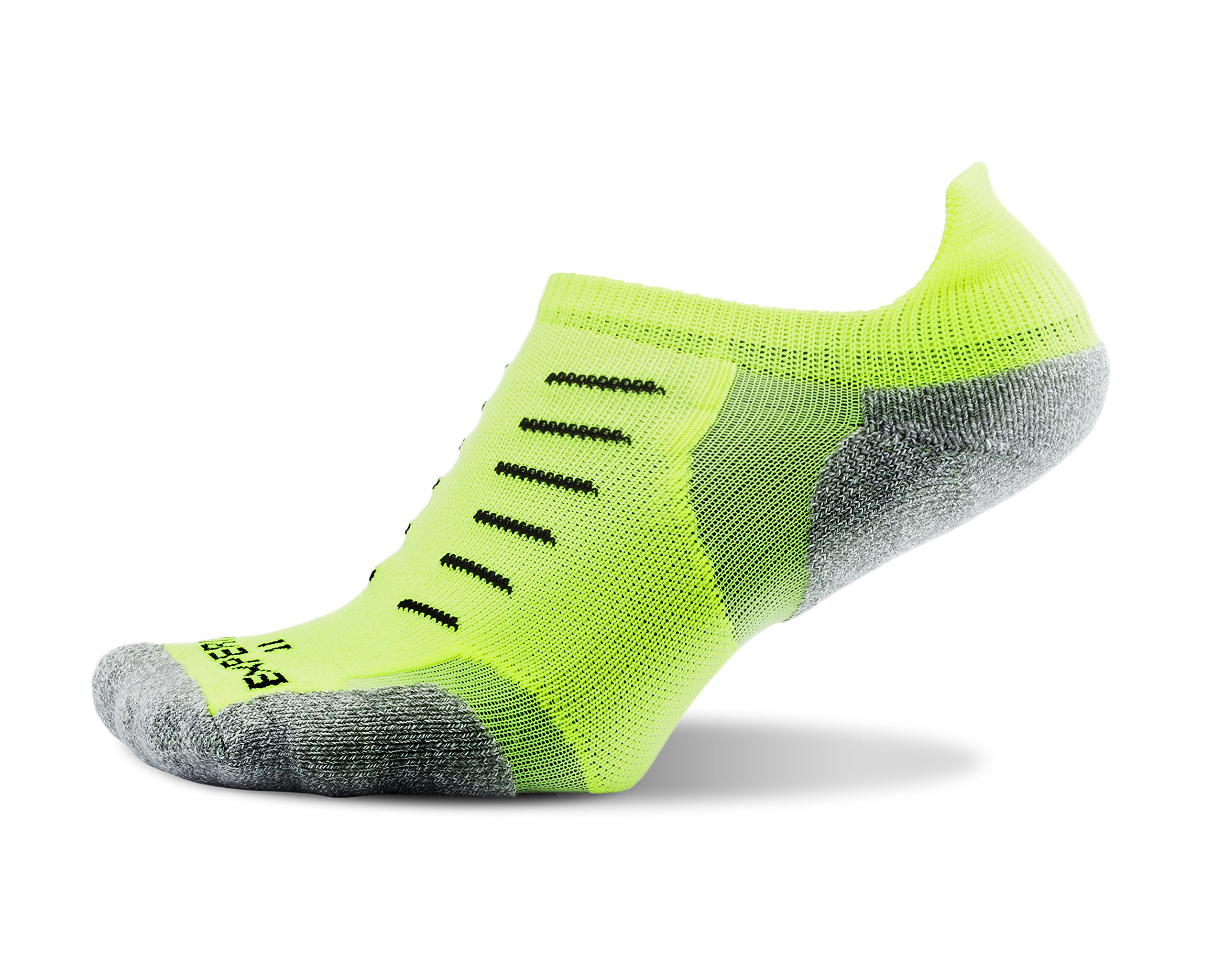 Thorlos Women's Yellow Experia Unisex Xctu Thin Cushion Running No Show Socks, Medium