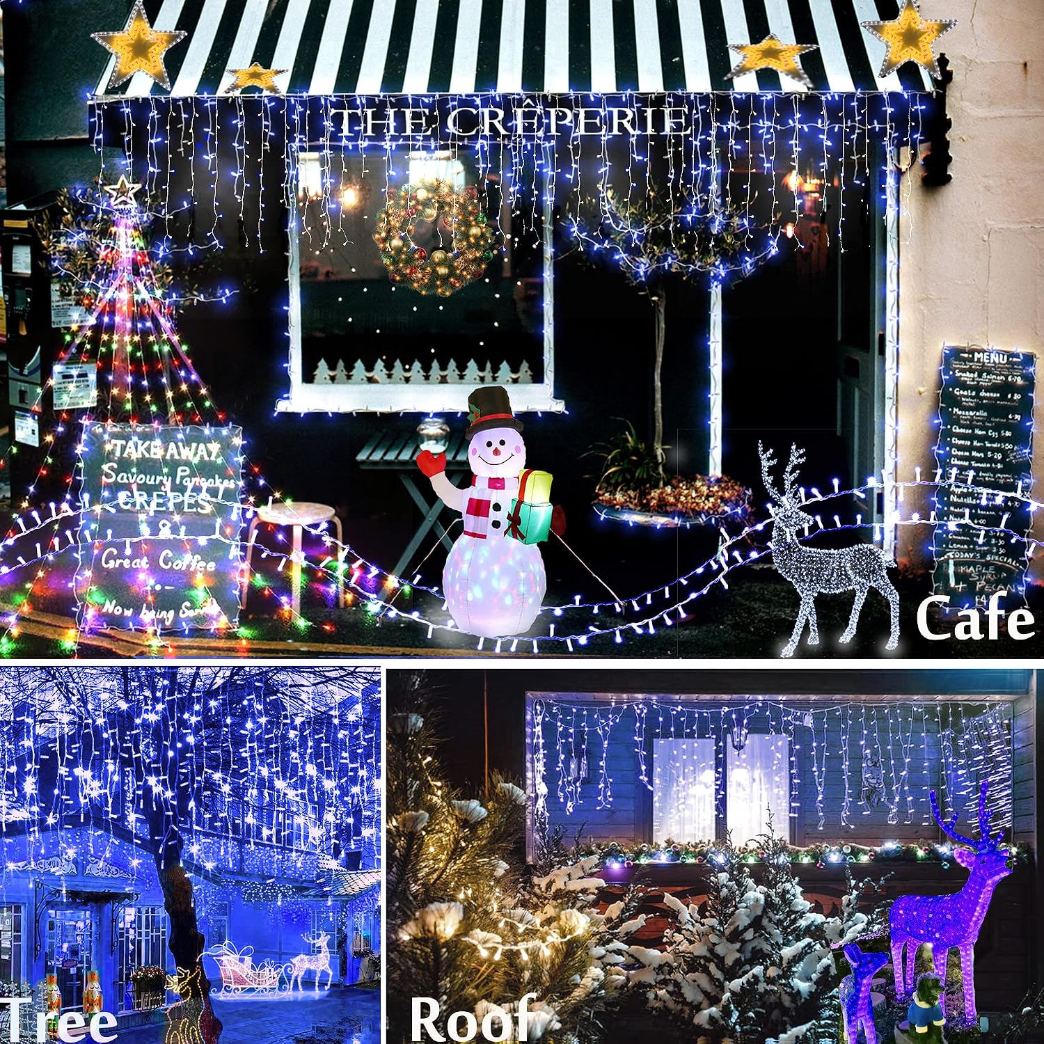 40% Off Discount 66ft Christmas Lights Decorations Outdoor, 640 LED 8 Modes Curtain Fairy Lights with 120 Drops,Plug in Waterproof Timer Memory Function for Christmas Holiday Wedding Party Decorations