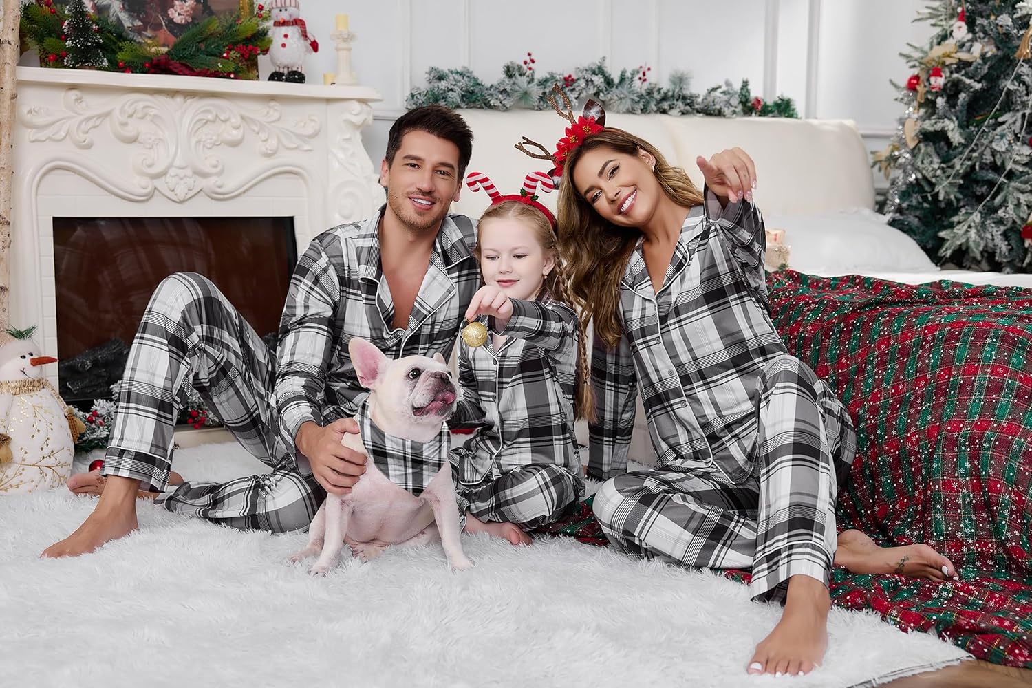 Long Sleeve Pajamas Sets for Family Button Down Pjs Nightwears Soft Comfy Pj Lounge Sets Sleepwears - Image 2