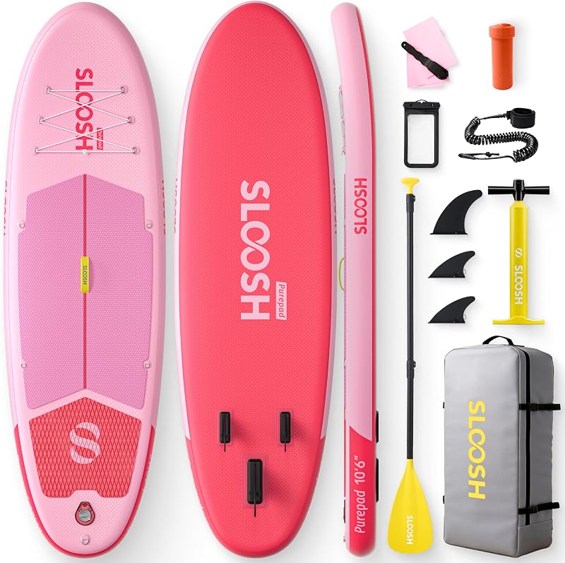 Inflatable Stand Up Paddle Board, Inflatable Paddle Boards with Premium Accessories, Non-Slip EVA Deck, Ultra-Light Carry Bag Pump, Blow Up SUP for All Skill Levels