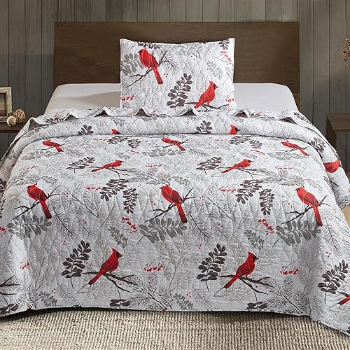 Miniatura 2 de Virah Bella - Juego de edredón rústico matrimonialqueen con bolsa a juego - Juego de edredón de cabina 2 fundas de almohada - Respaldo de microfibra