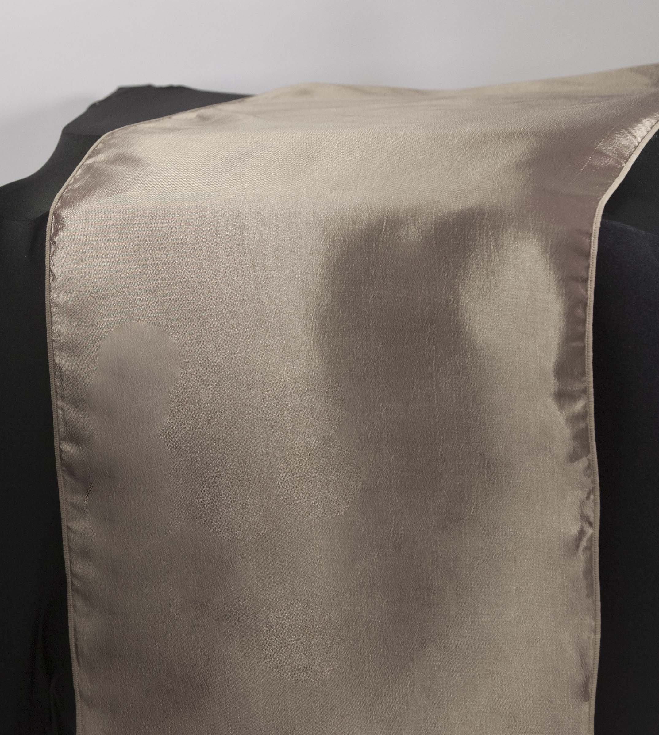Taffeta Table Runners - Tableware - Wedding Decor Events - 48 Colours and Matching Sashes Available (Wheat)