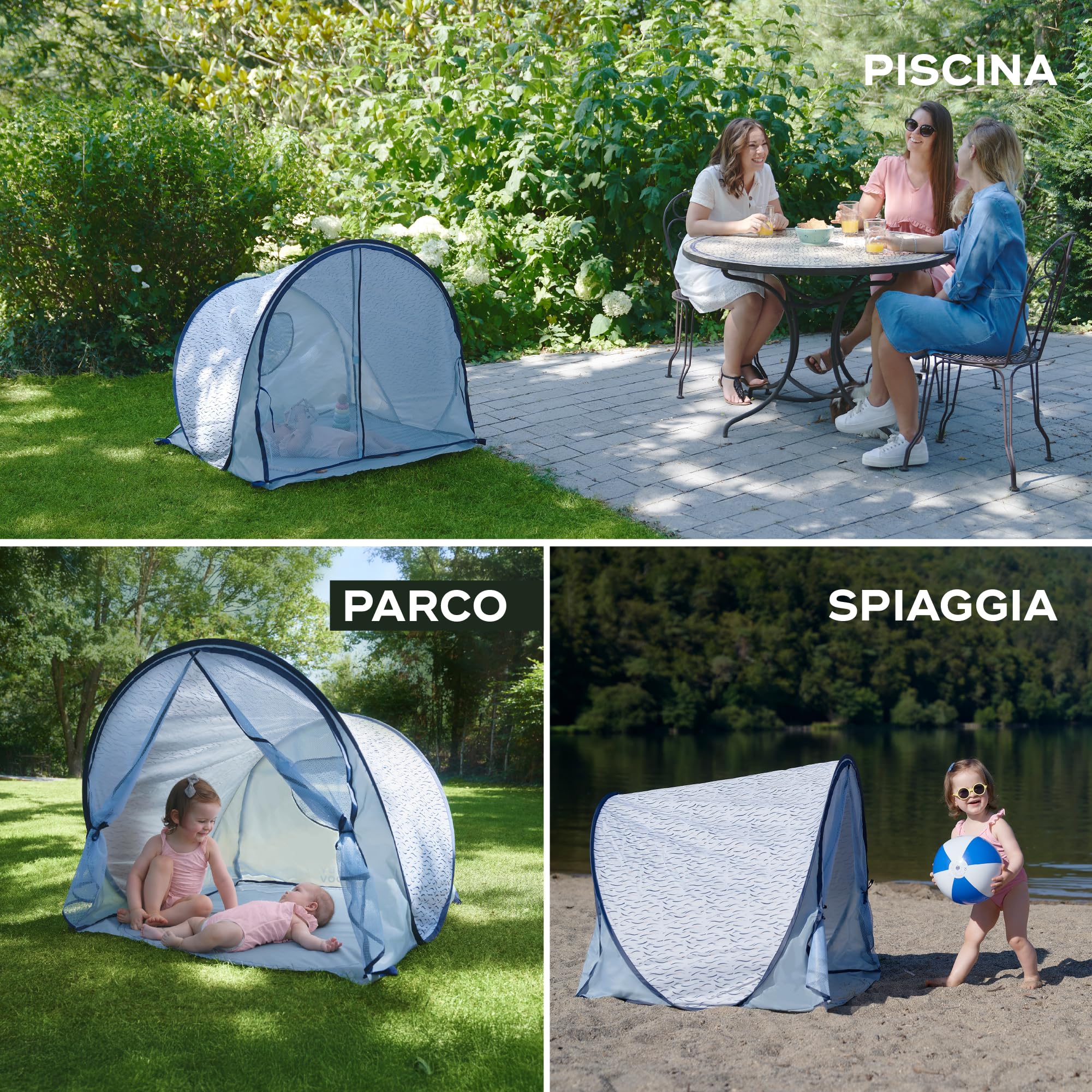 Babymoov Tenda anti-UV elevata protezione 50+ Blue Waves