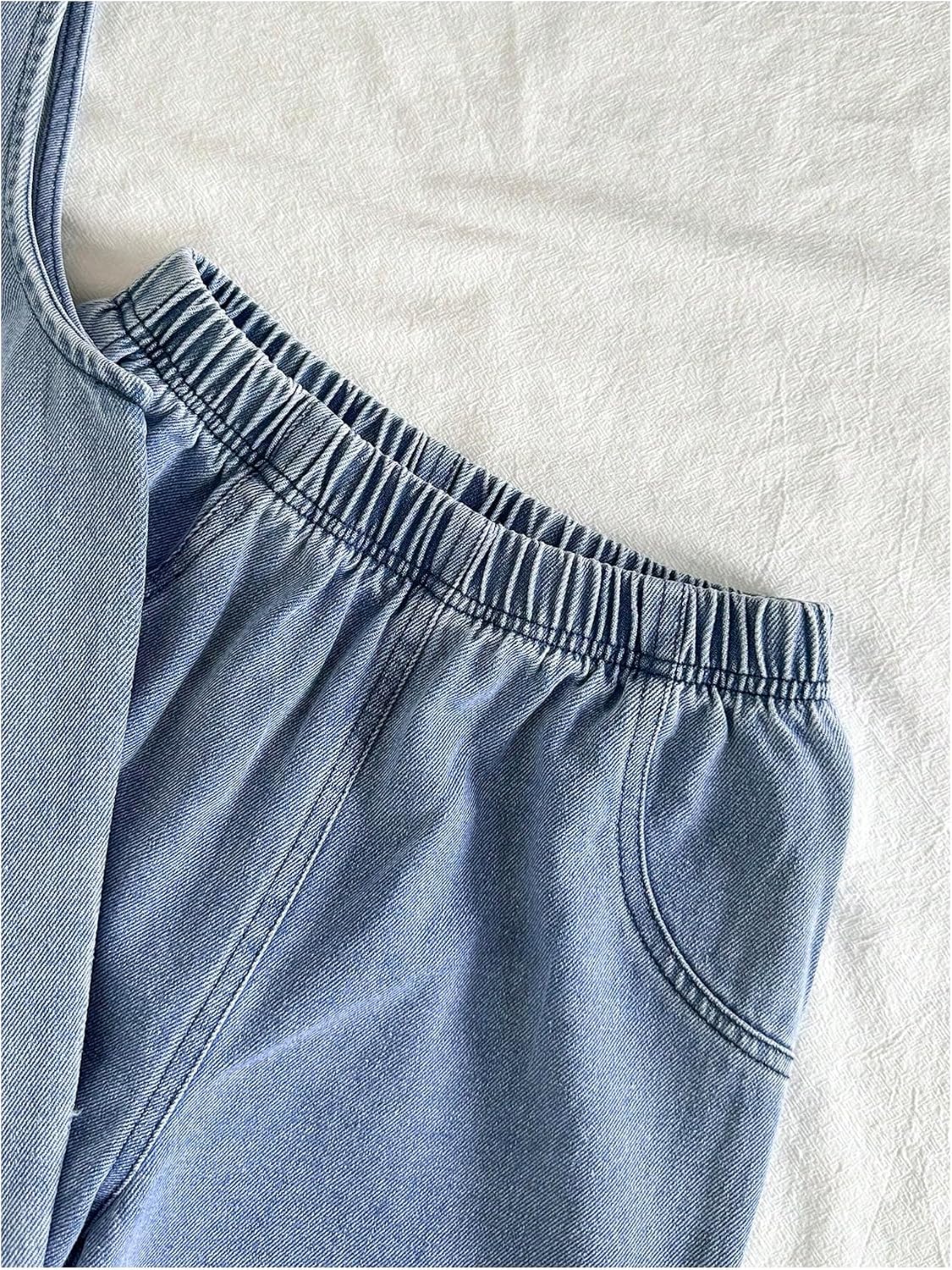 SOLY HUX Girl's Summer Outfits Denim Set 2 Piece Tank Top and Pants Jeans Cute Clothes