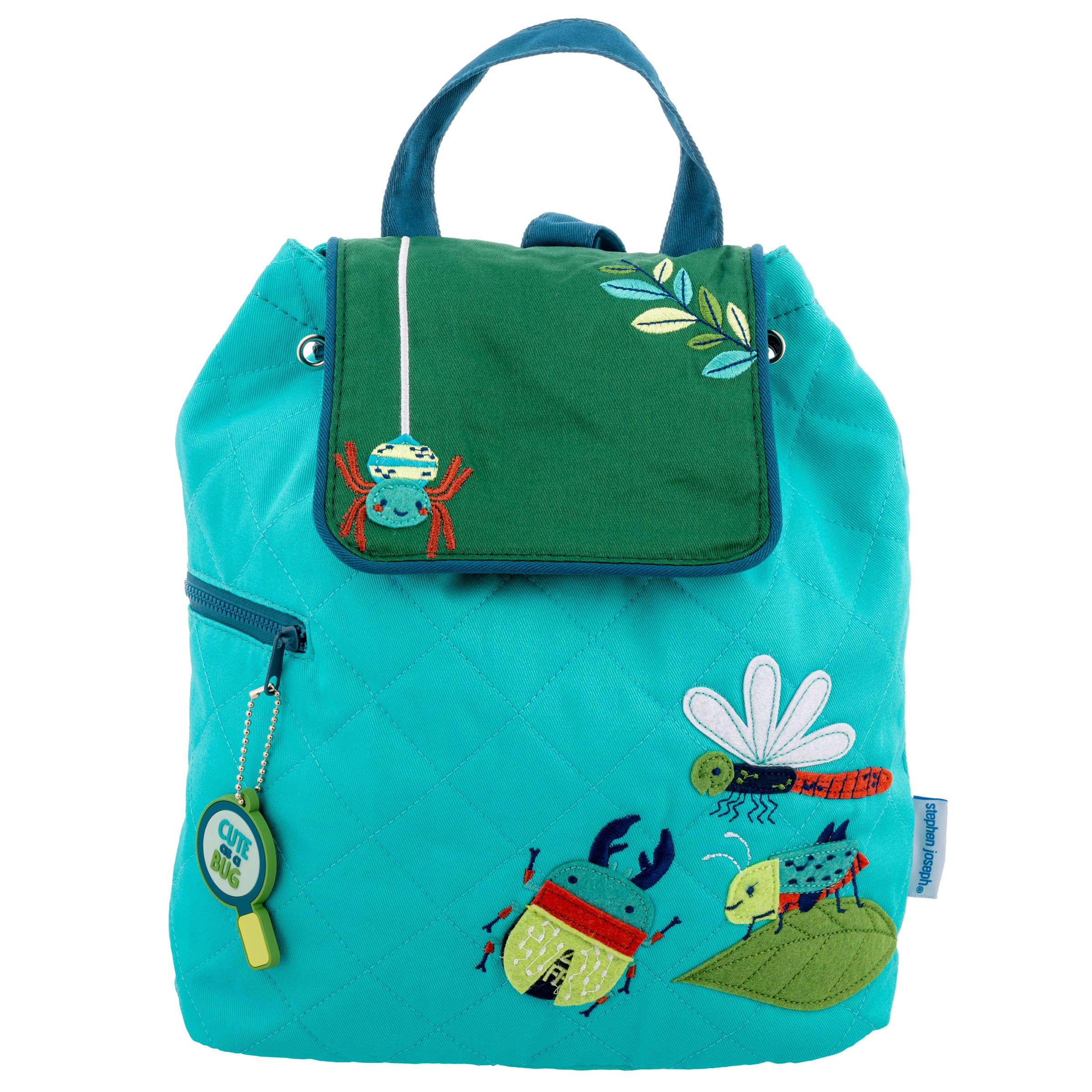 Stephen Joseph Kids' Unisex Toddler Back to School, Quilted Backpack, Bug, One Size