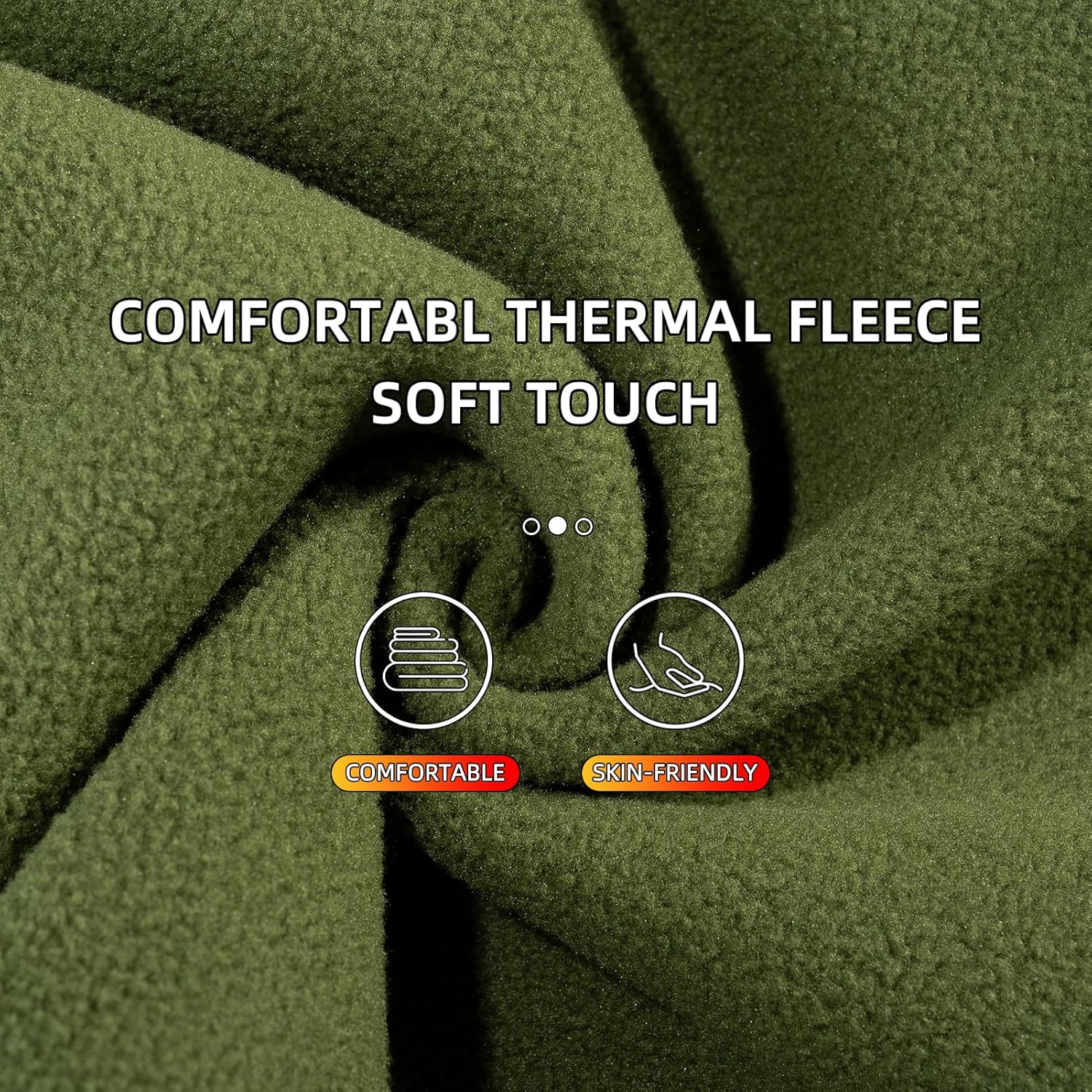 ROCKBROS Ski Mask Balaclava for Men and Women Wind-Resistant Winter Fleece Warm Hood Face Cover Hat Cap Scarf - Image 2