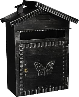 Vigor Blinky 27340-20 Briefkasten, Gusseisen, Antikoptik, 22 x 12 x 35 cm