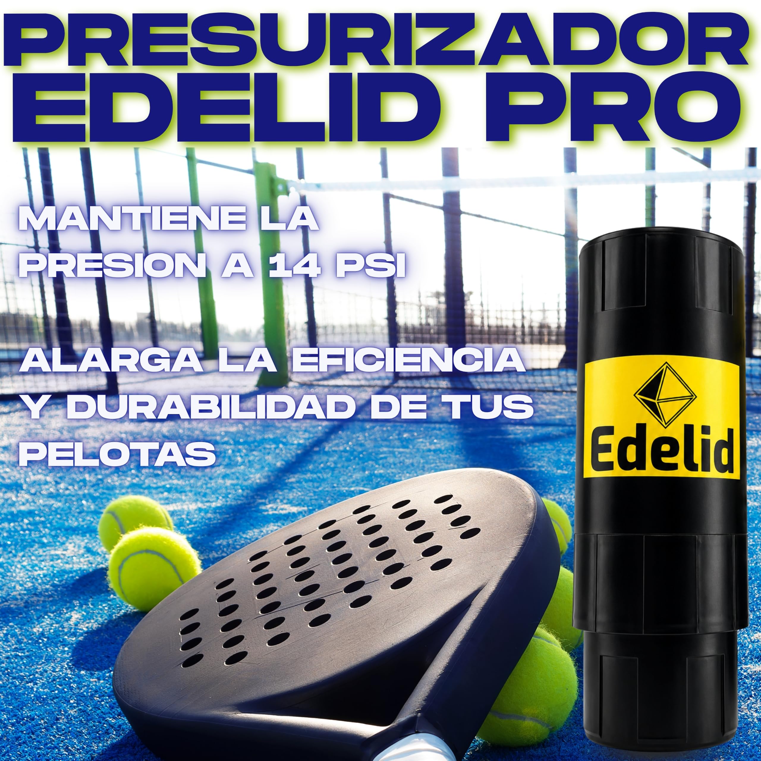 Presurizador Pelotas Padel y Tenis Ultra-Resistente