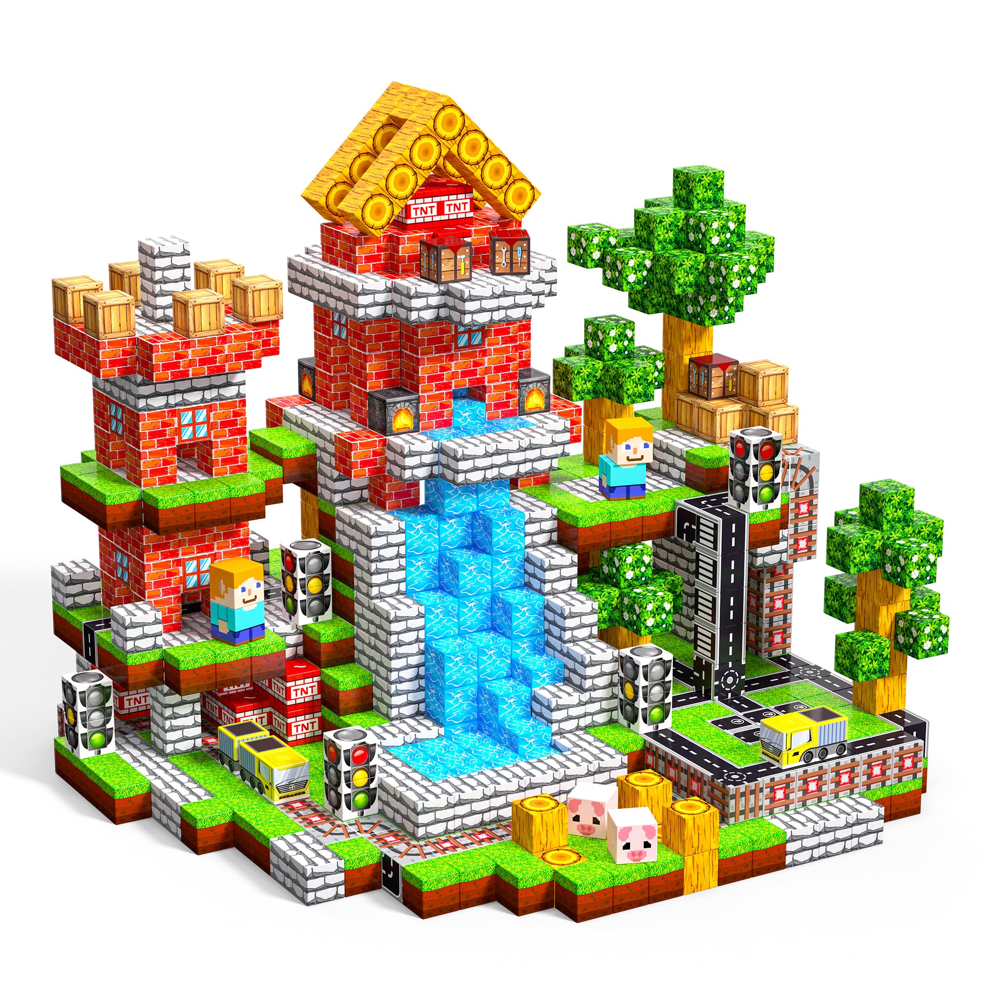Photo 1 of 100PCS Magnetic Blocks, Toys Building Cubes Set Birthday Gifts for Kids