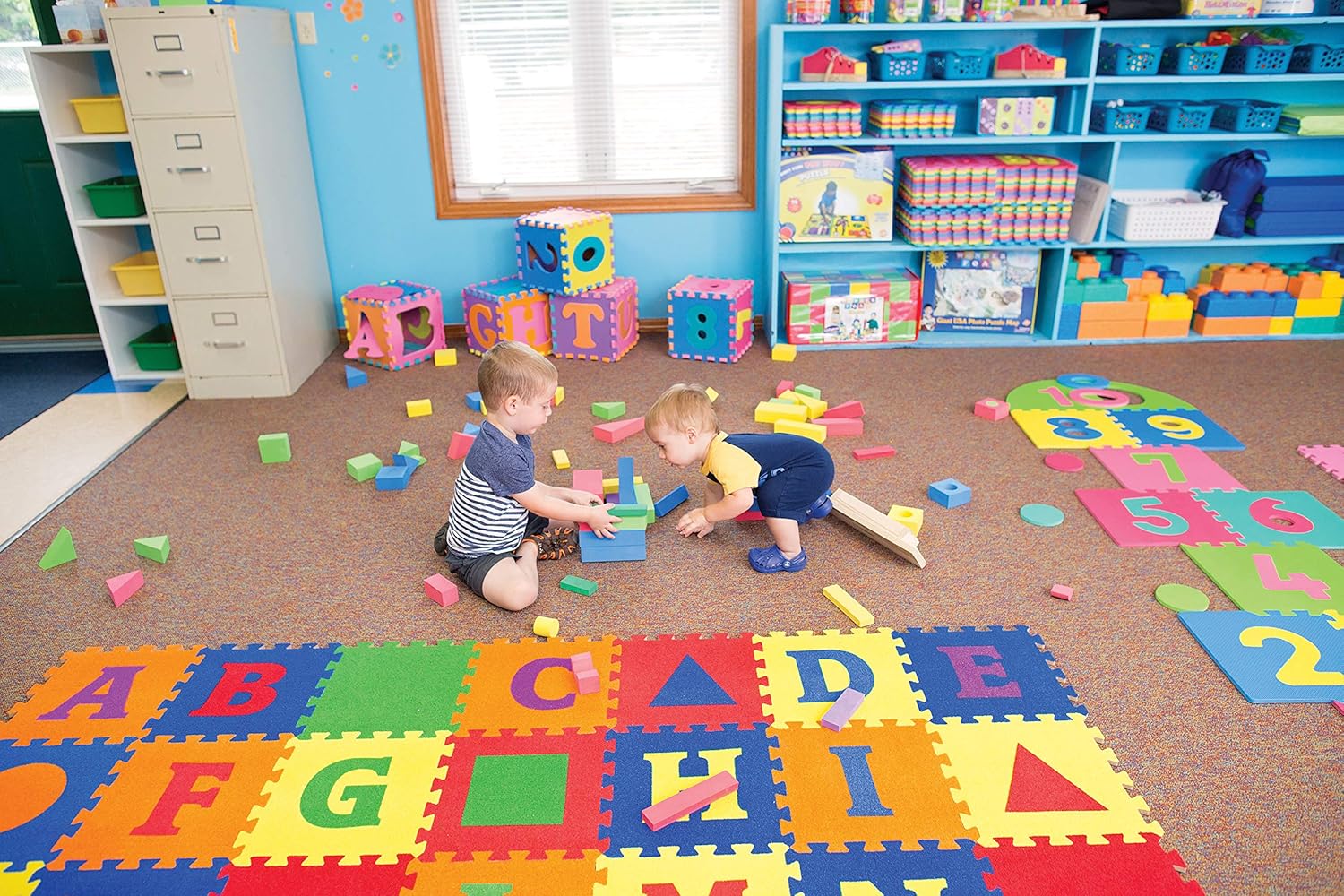 Pacon WonderFoam Shapes Carpet Tiles