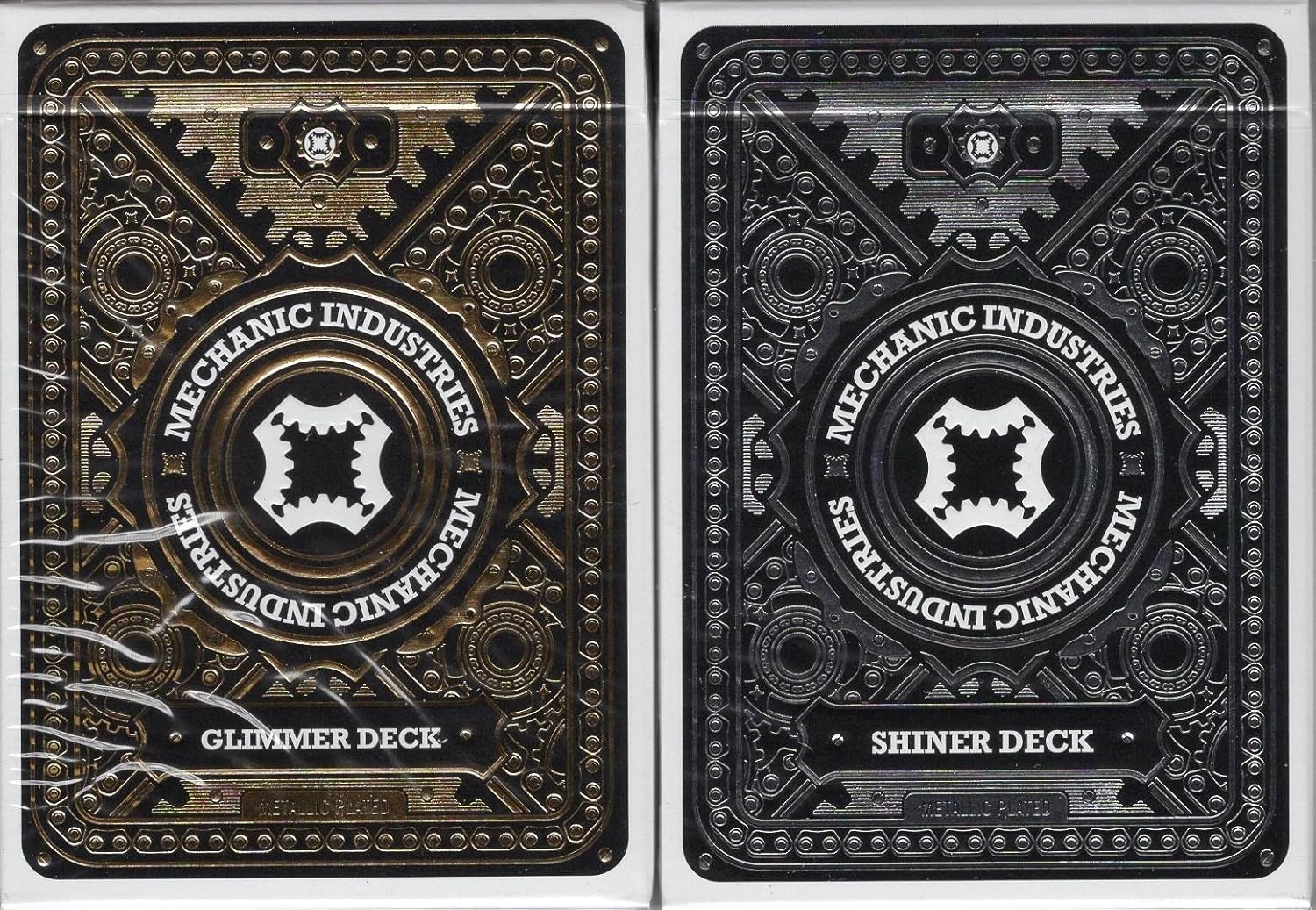 Mechanic Metallic Playing Cards USPCC - Glimmer & Shiner (2 Deck Set)