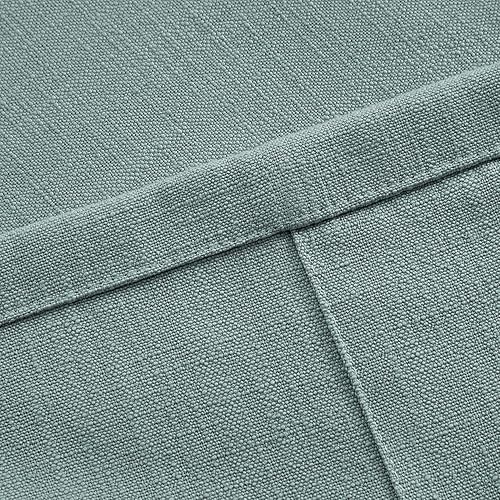 Miniatura 82 de Frelement Cortinas plisadas de lino de algodón extra anchas para oscurecer la habitación, 120 pulgadas de ancho x 96 pulgadas de largo, cortinas