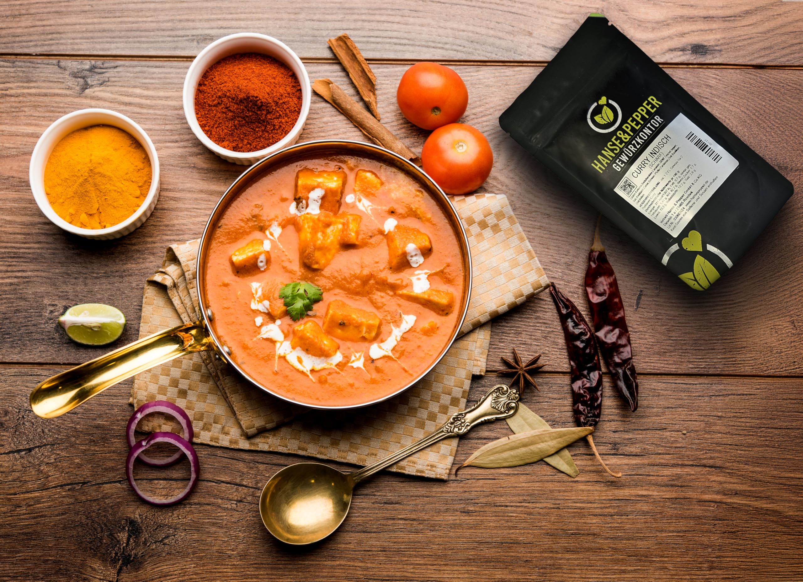 1kg Currypulver Indisch scharf pikant Top 1A Aromatisch natürlich vom Hanse&Pepper Gewürzkontor - Gourmet Serie