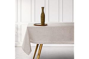 D'Moksha Homes Tablecloth Liner- 100% Natural Pure Linen Tablecloth- Rectangular Tablecloth