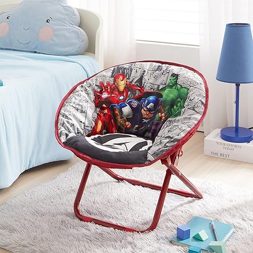 Miniatura 34 de Idea Nuova Paw Patrol Skye - Silla plegable Saucer™ de 19 pulgadas con marco de metal rosa, a partir de 3 años Avengers / Gris,Pistas de