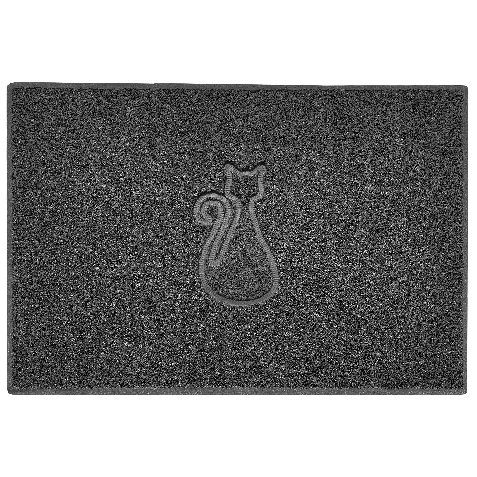 Nicoman Dark Grey Cat Utility Grey Plain Mat 120Cmx80Cm from B&Q