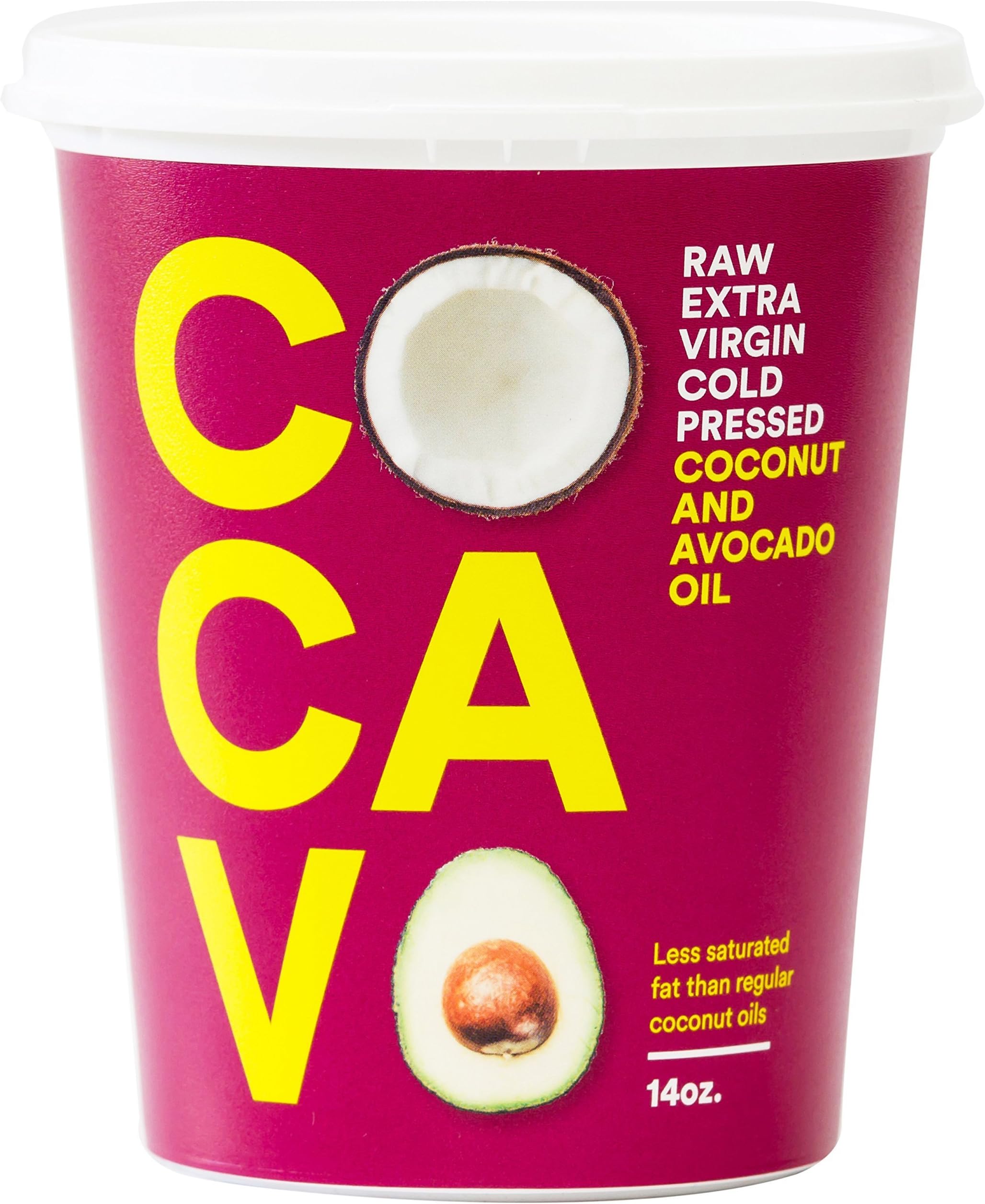 Cocavo, Extra Virgin Coconut Oil, Extra Virgin Avocado Oil, Natural 14oz