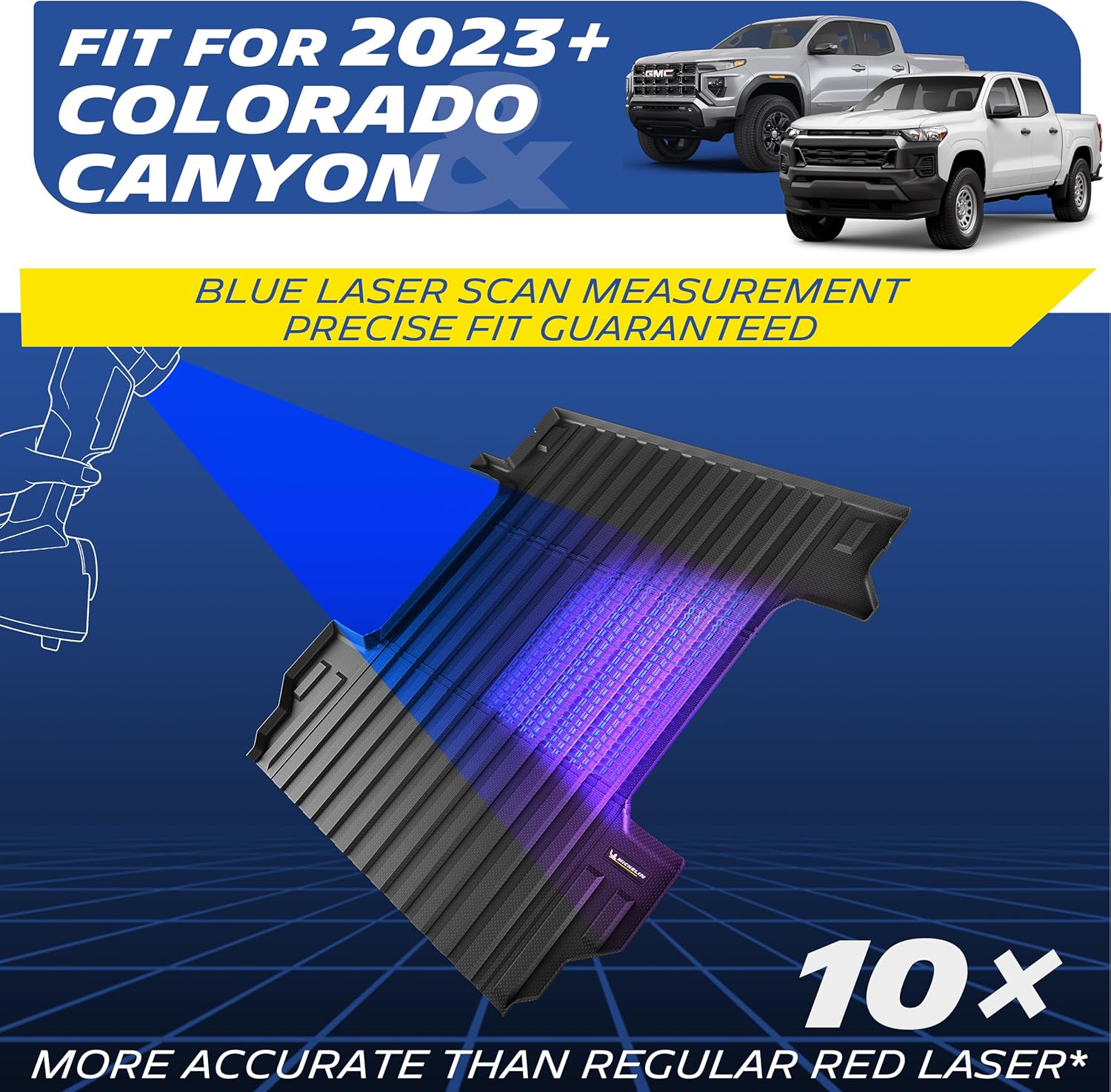 Michelin Truck Bed Mat for 2023-2026 Chevy Colorado/GMC Canyon 5 FT Only, All-Weather Truck Bed Liner, Custom Fit, Durable TPE, Bedliner, Non-Slip