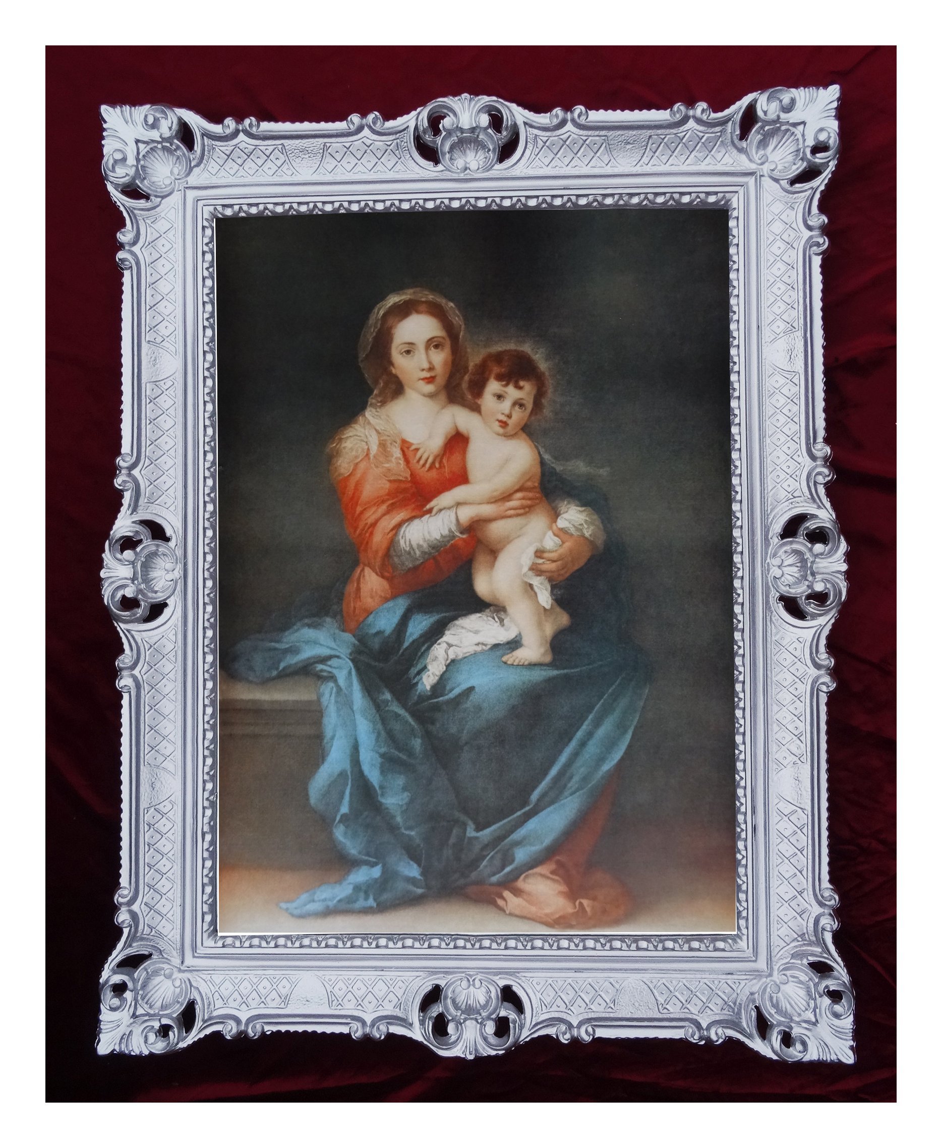 Peinture Jesus Maria Icônes Repro Baroque Look Antique 56x46 CM Peinture Jesus Maria Icônes Repro Baroque Look Antique 56x46 CM