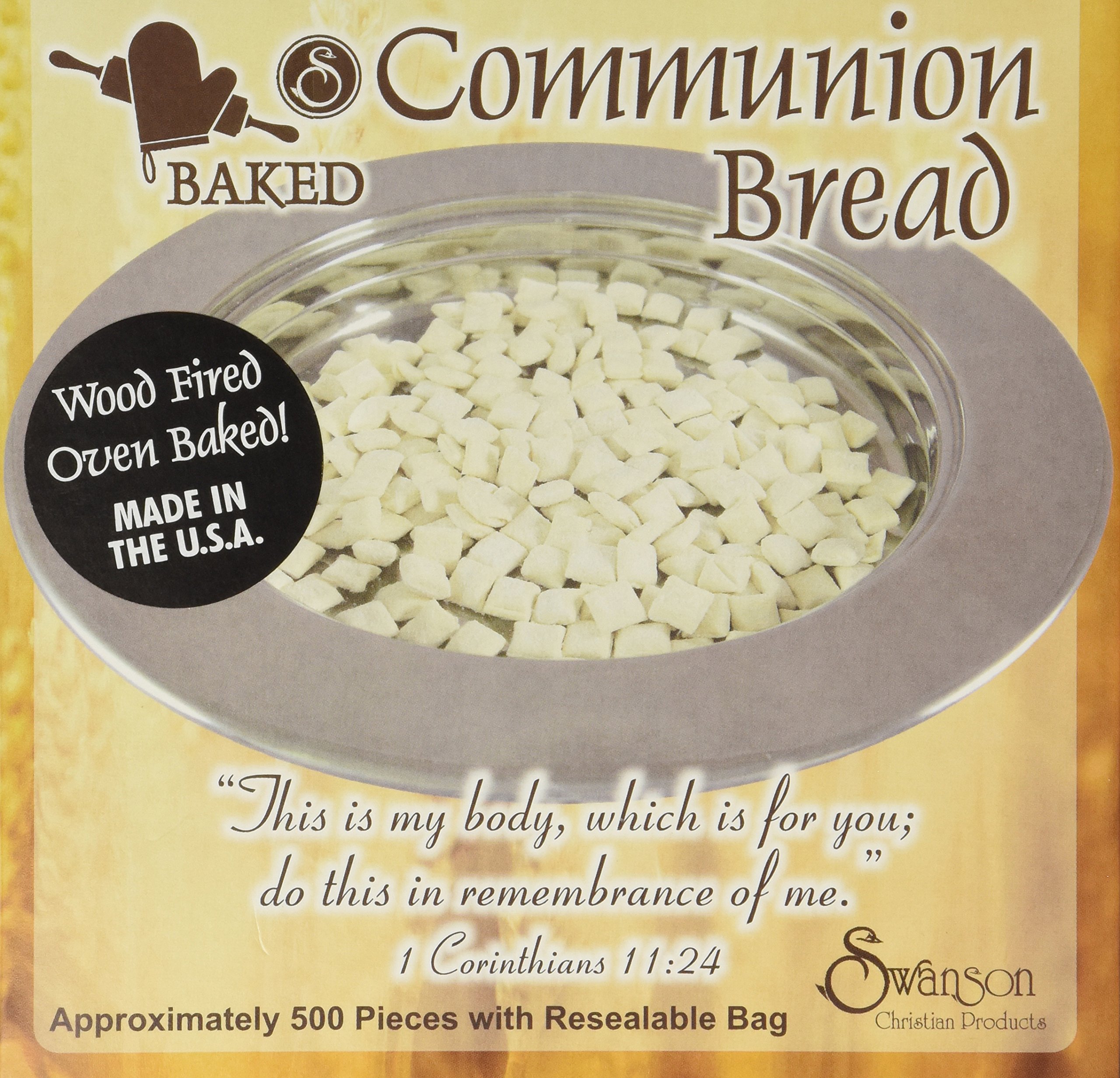 Baked Bread Square Communion Bread Approximately 500pack Swanson Christian Products Unleavened Bread