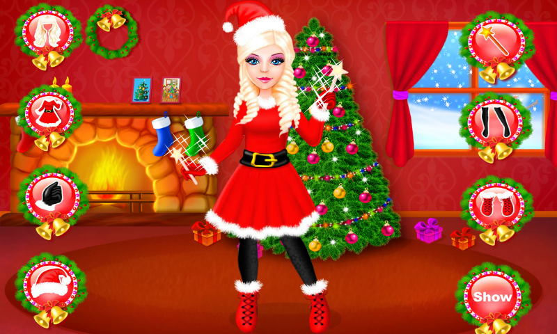 christmas games online dress up Cool Santa