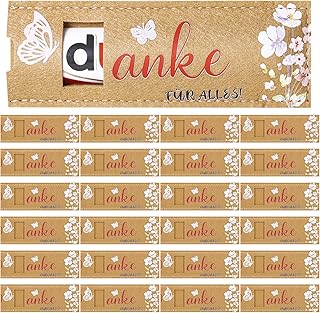 25 Stück Danke Geschenk, Wiederverwendbar Schokoriegel Hülle Filz Geschenk Verpackung Kompatibel mit Duplo, Kleine Geschenke für Kollegen, Mitarbeiter Rücktritt Ohne Schokolade(Khaki)