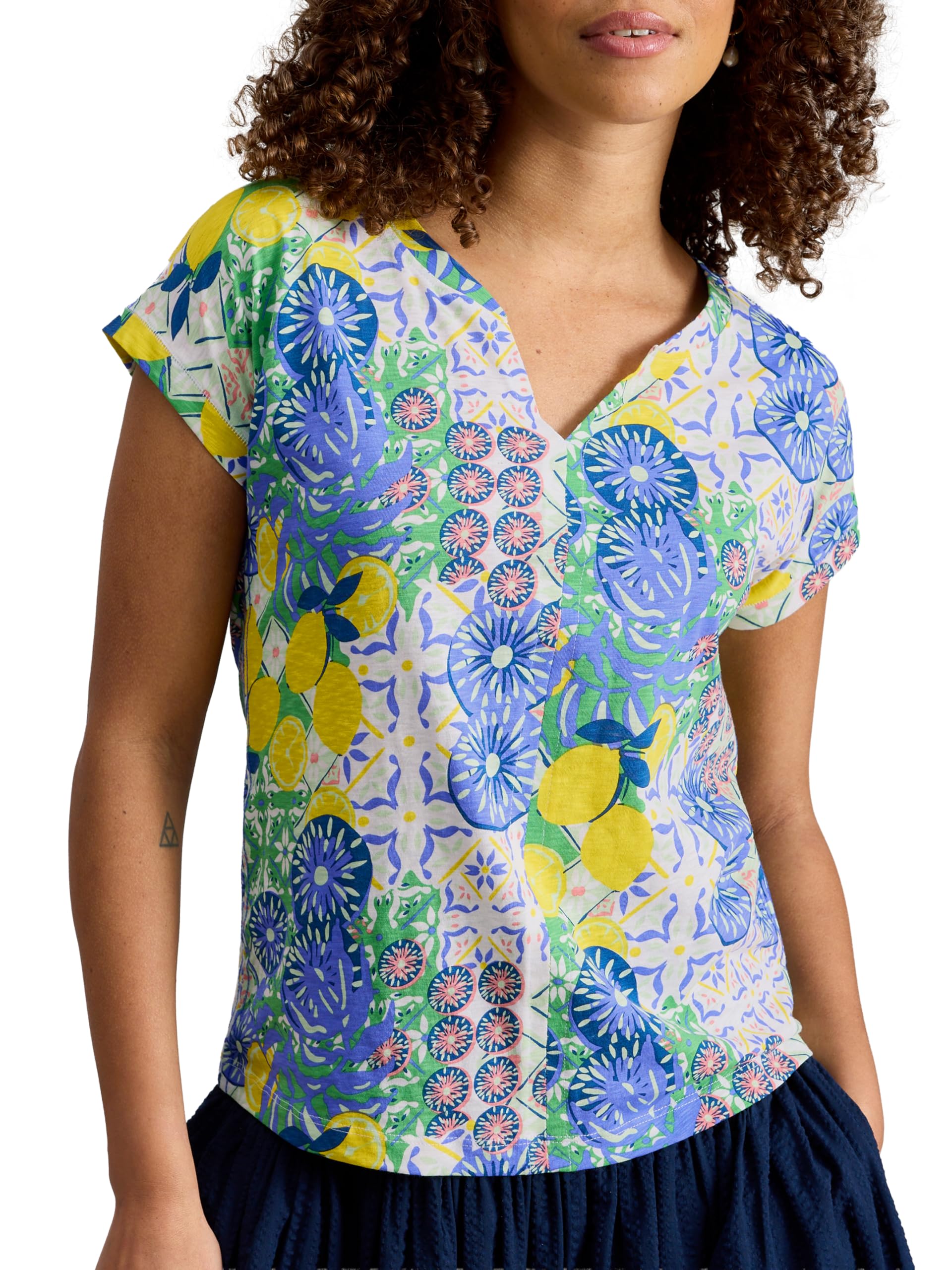 White Stuff Women's Nelly T-Shirt (Pack of 1), Ivory Pr, 12