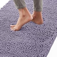 Vista 74 de GORILLA GRIP Alfombra de Baño 44x26, Chenilla Suave Absorbente, Tapetes de Microfibra de Secado Rápido, Respaldo de Goma Lavables Alfombras de Ducha