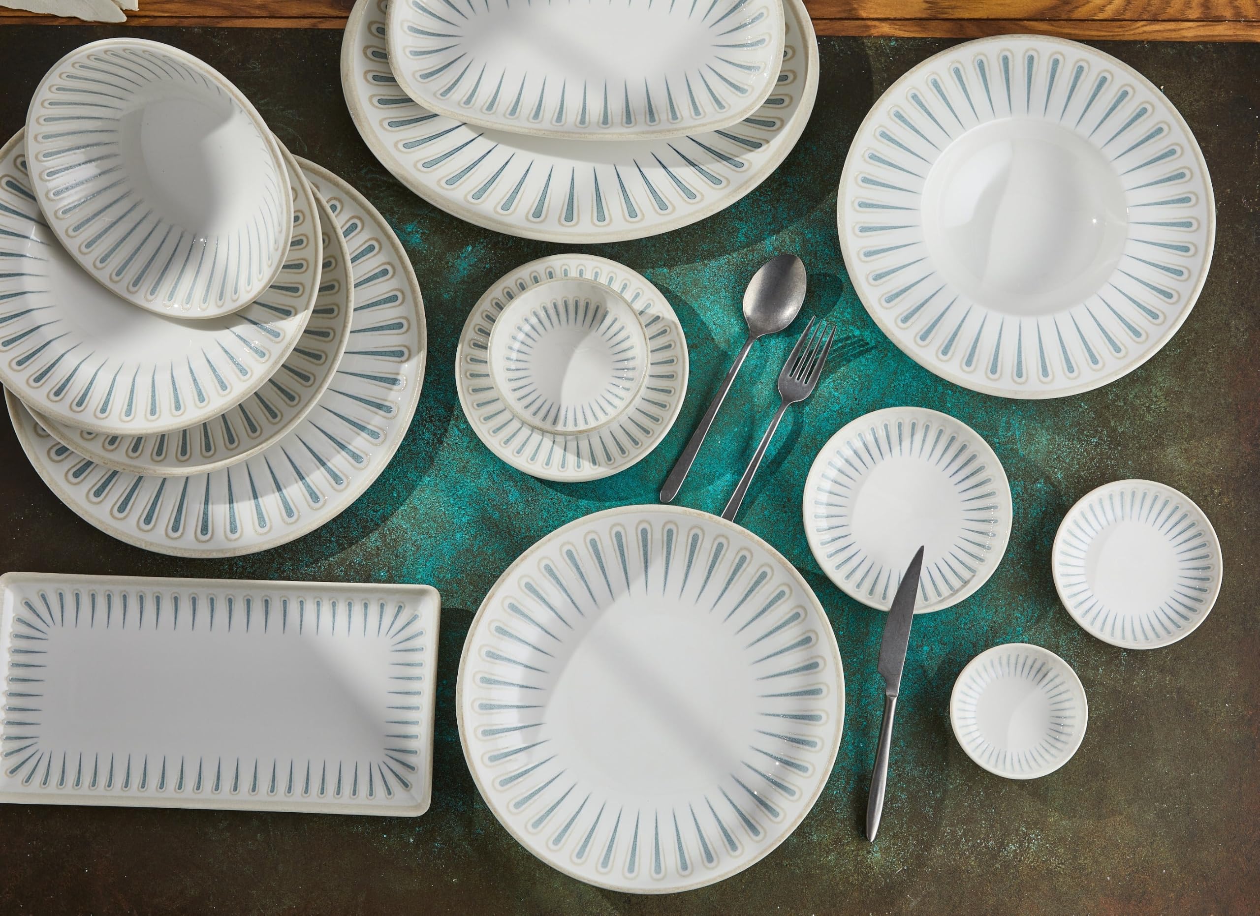 Rinart Assiette à desserts - Sierra - Porcelaine - 21 cm - lot de 6