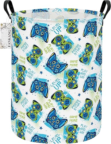 Miniatura 8 de FANKANG Cesta de almacenamiento, cesta de lona plegable con revestimiento de polietileno impermeable, cestas de almacenamiento grandes para niños