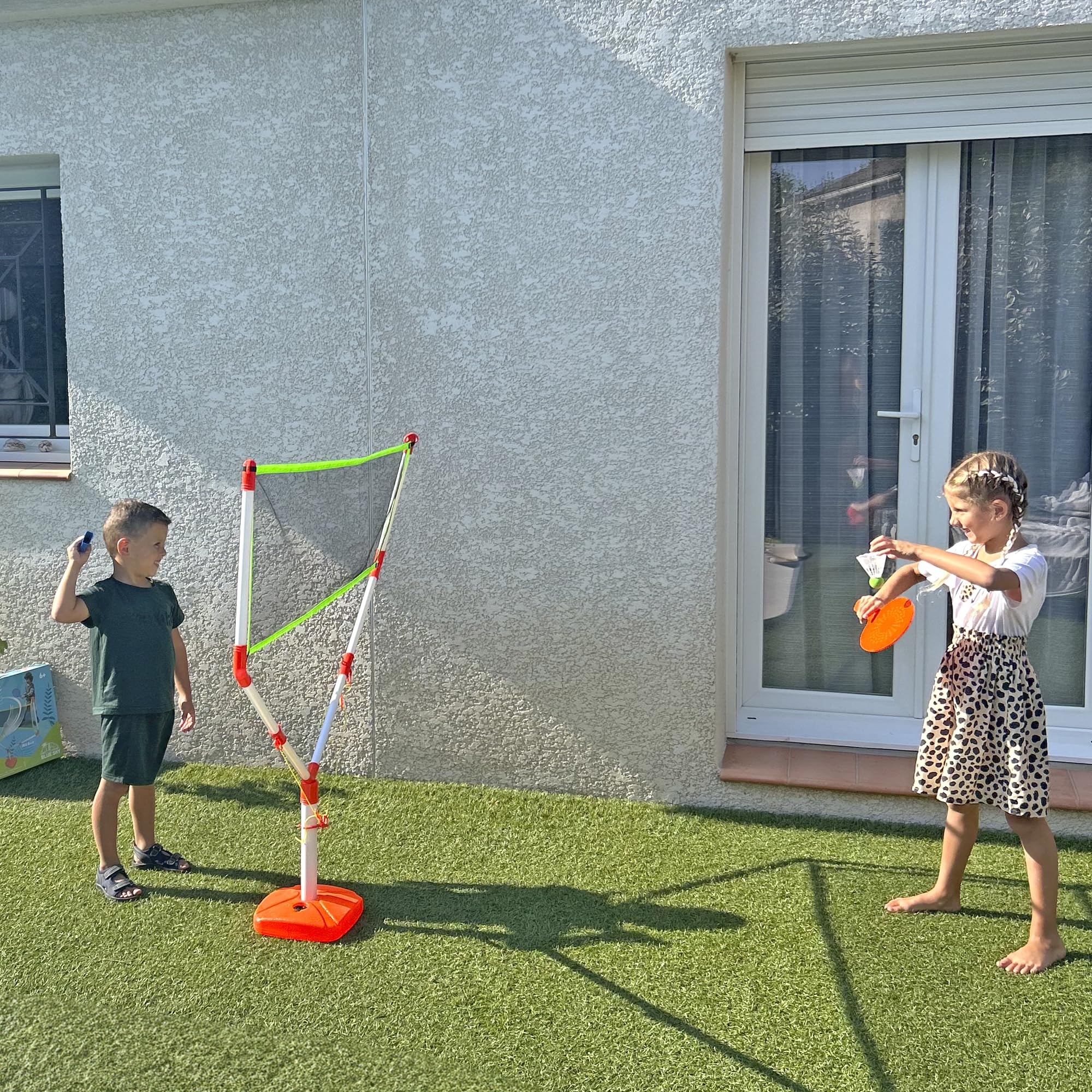 Jeu 2 En 1 Basket Badminton Blue Sky - Filet 120x100cm - Enfants Dès 6 Ans - Extérieur