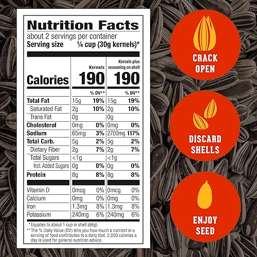 Miniatura 2 de DAVID Semillas de girasol gigantes, tostadas, picante, saladas, queso, amigable con dietas ceto, 5.25 onzas, 12 unidades
