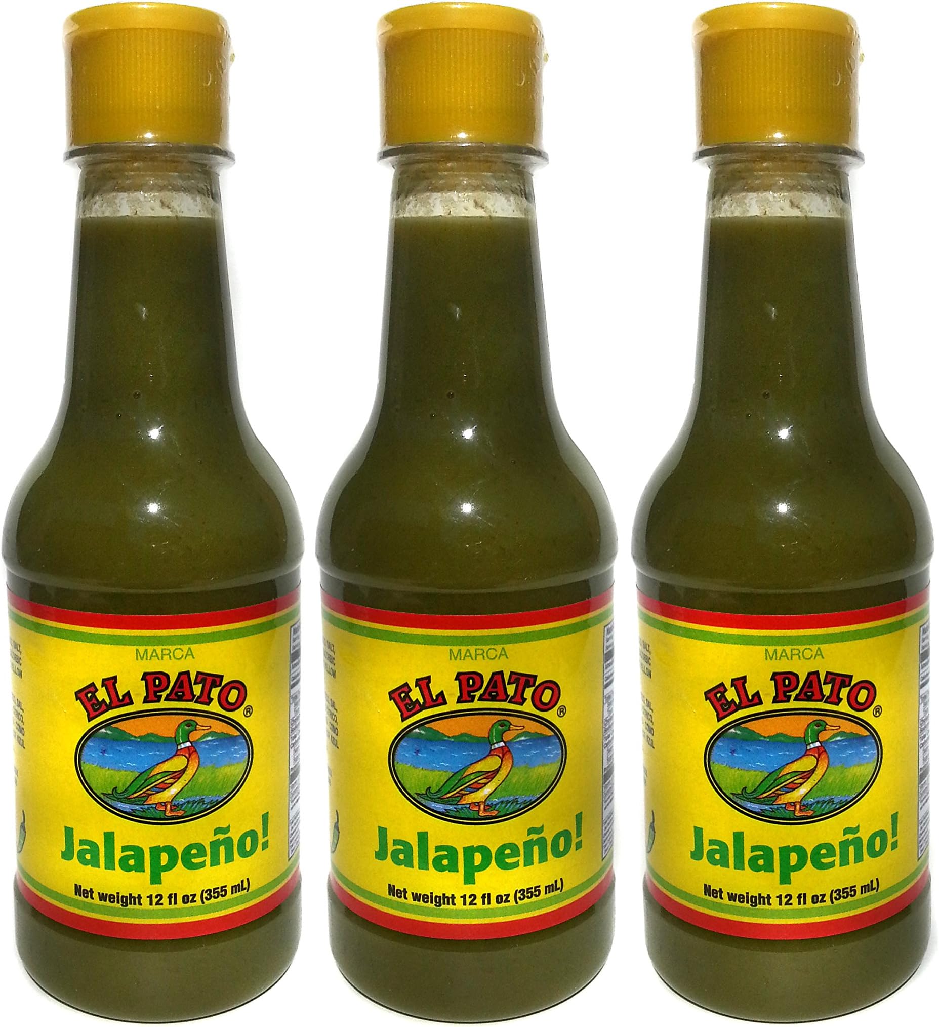 El Pato Green Jalapeno Hot Sauce Medium 12 fl oz (Pack of 3)