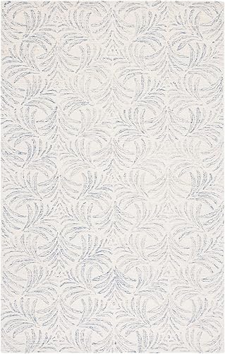 Miniatura 20 de MARTHA STEWART x SAFAVIEH MSR3528F - Alfombra contemporánea hecha a mano de 8 x 10 pies, color marfil/gris