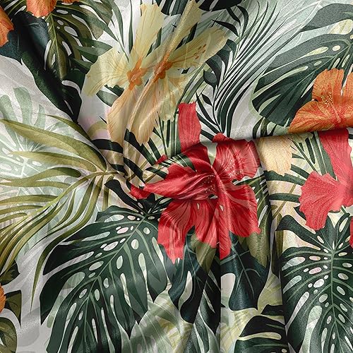 Miniatura 114 de Lunarable - Tela para amantes de perros de The Yard, patrón divertido de animales de dibujos animados en posiciones caprichosas estirando y Beige y