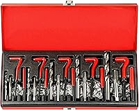 Vista 1 de Kit de herramientas de reparación de roscas métricas de hélice, kit de reparación de taladro HSS, adecuado para agujero de tornillo interno M5 M6 M8