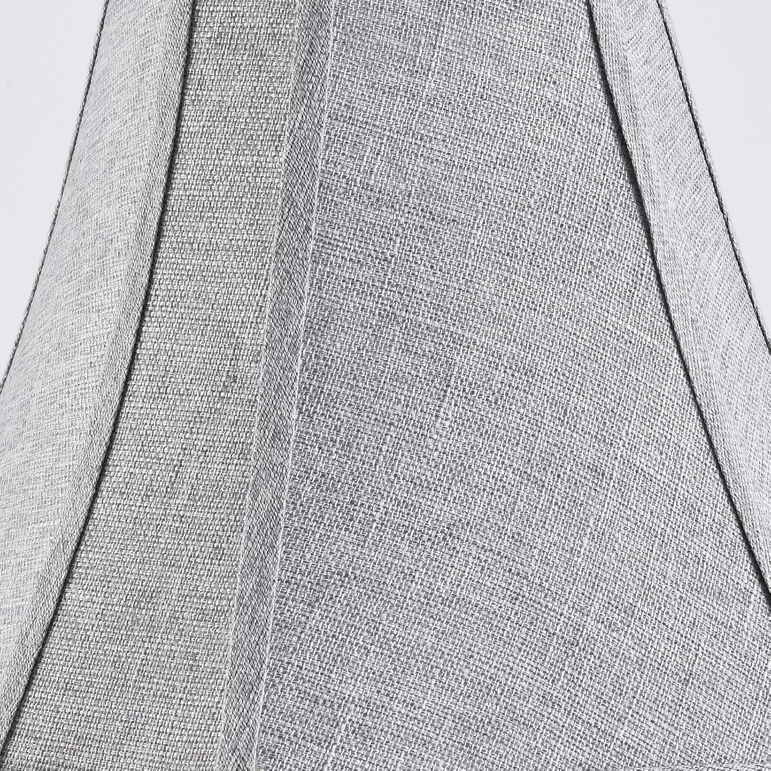 Grey Bell Lamp Shades Replacement for Table Lamps, Floor Lamps, 6.25×6.25``Top13×13``Bottom×11``Hight, Fabric Natural Linen Hand Crafted(Spider Fitter)