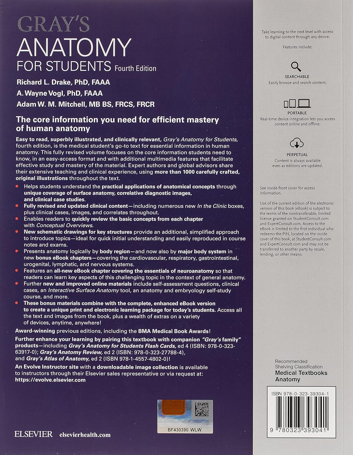 Gray's Anatomy for Students: With Student Consult Online Access      4th Edition