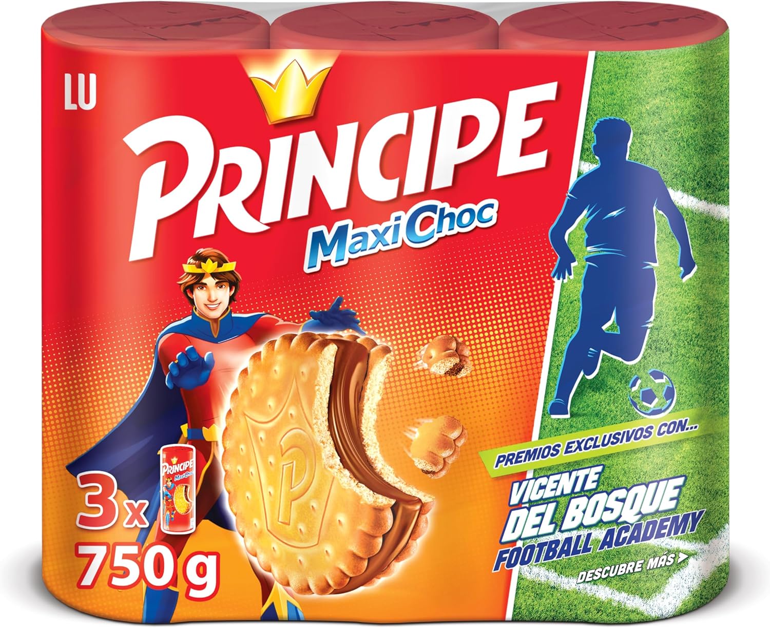 3 paquetes de galletas Príncipe Maxi Choc por 6,35€ (compra 3 por el precio de 2)