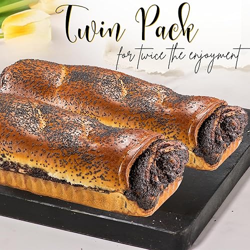 Miniatura 2 de Pastel de semillas de amapola  Comida tradicional húngara  Deliciosa y deliciosa  Pastel de levadura con relleno de semillas de amapola  16 onzas