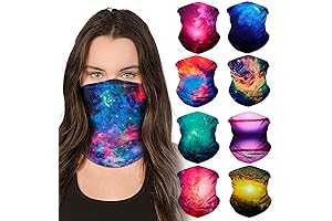 9-Pack Neck Gaiter Face Mask Bandana for Festivals
