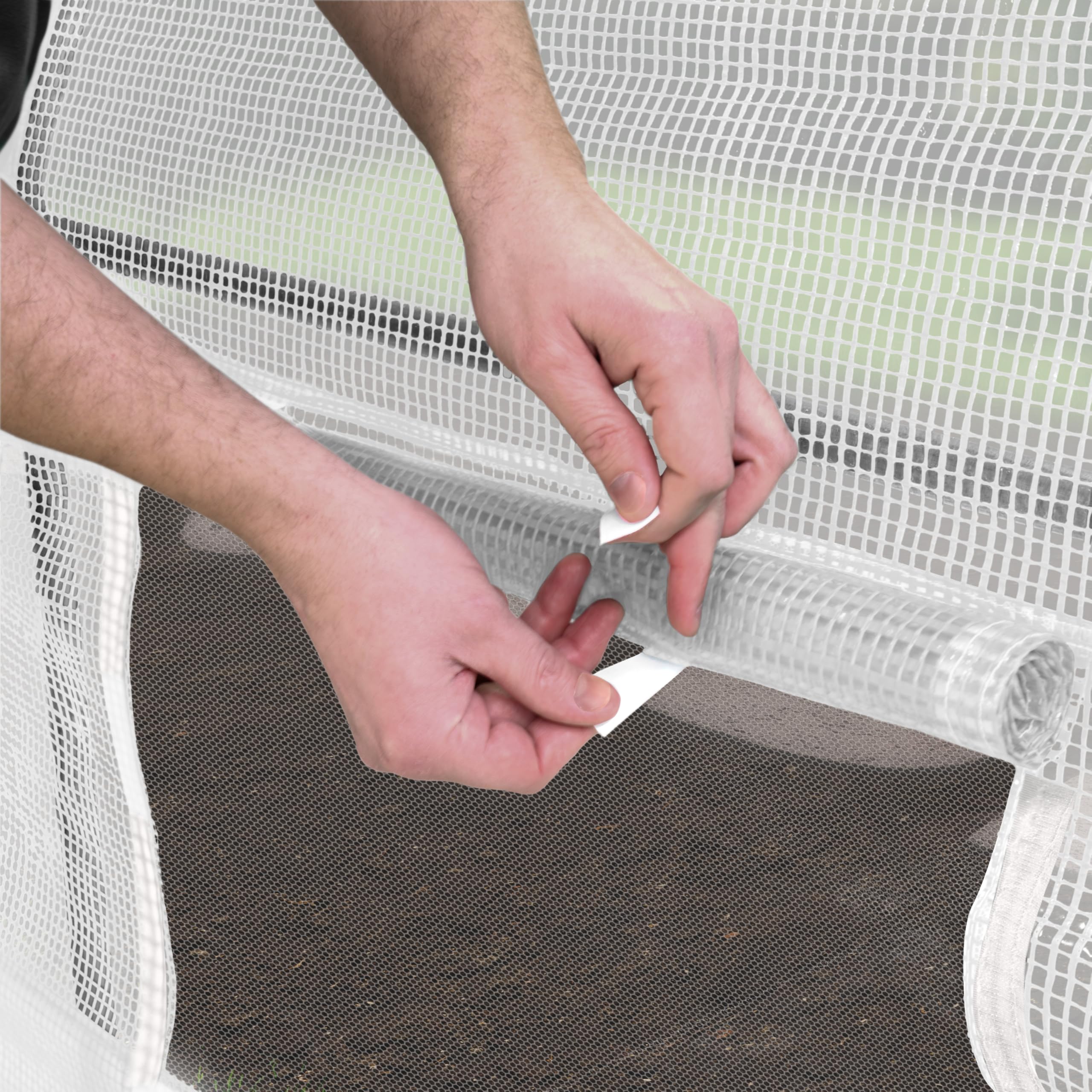 TOOLPORT Foliengewächshaus Gewächshaus 3x6m Premium mit schwenkbarer Türkonstruktion PE-Plane 180 g/m² weiß transparent
