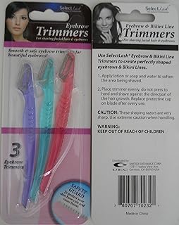 Select Lash 3 Count Precision Trimmers Shape & Shave Eyebrows and Bikini Lines
