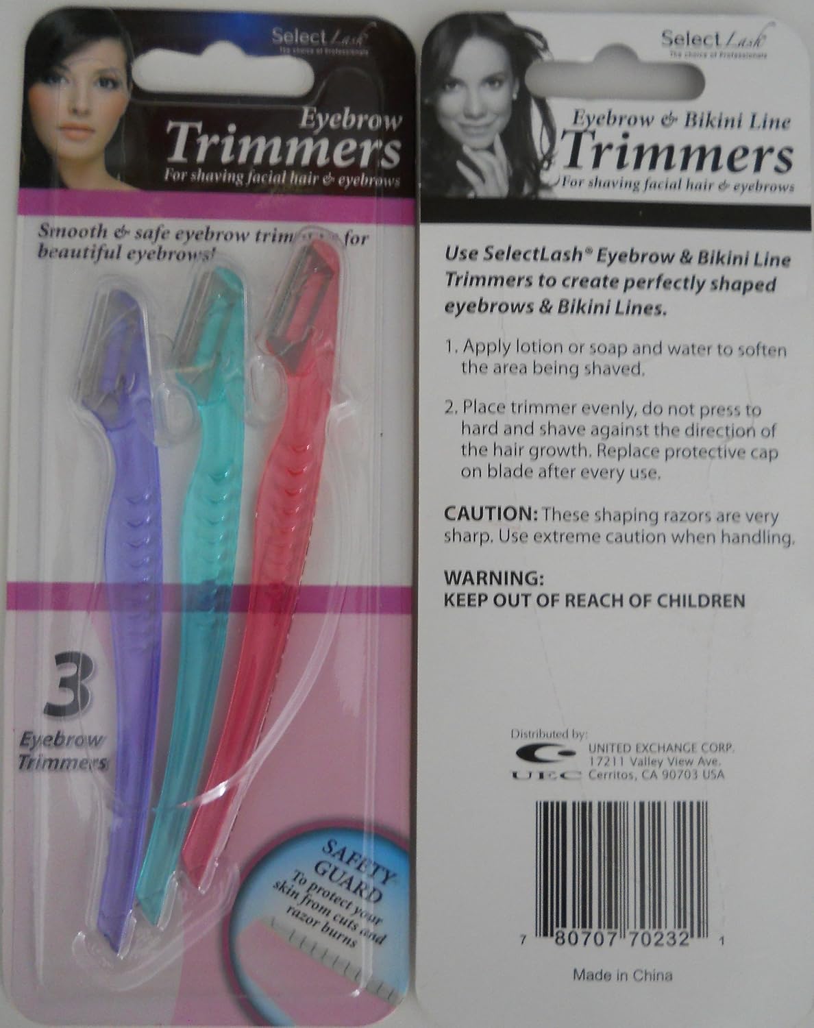 3 Count Precision Trimmers Shape Shave Eyebrows and Bikini Lines